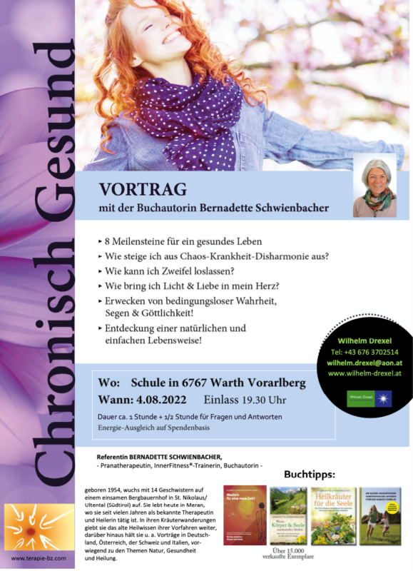 Chronisch Gesund - Vortrag in Warth Vorarlberg (A)